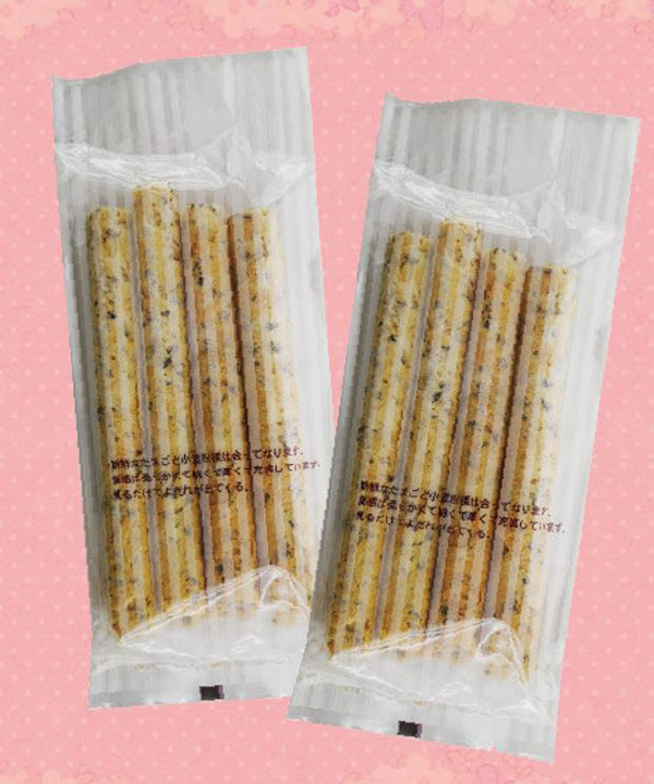 白色條紋四支裝蛋捲袋50入(15-2RC4)
