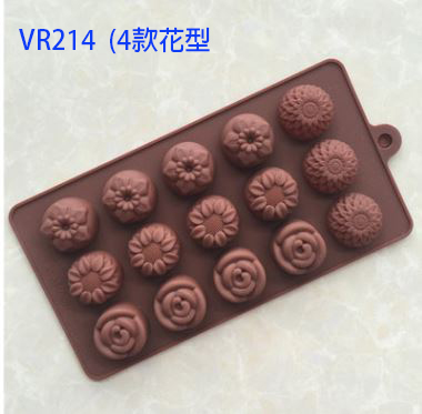 VR214 (4款花型)立體矽膠模 (不挑色)